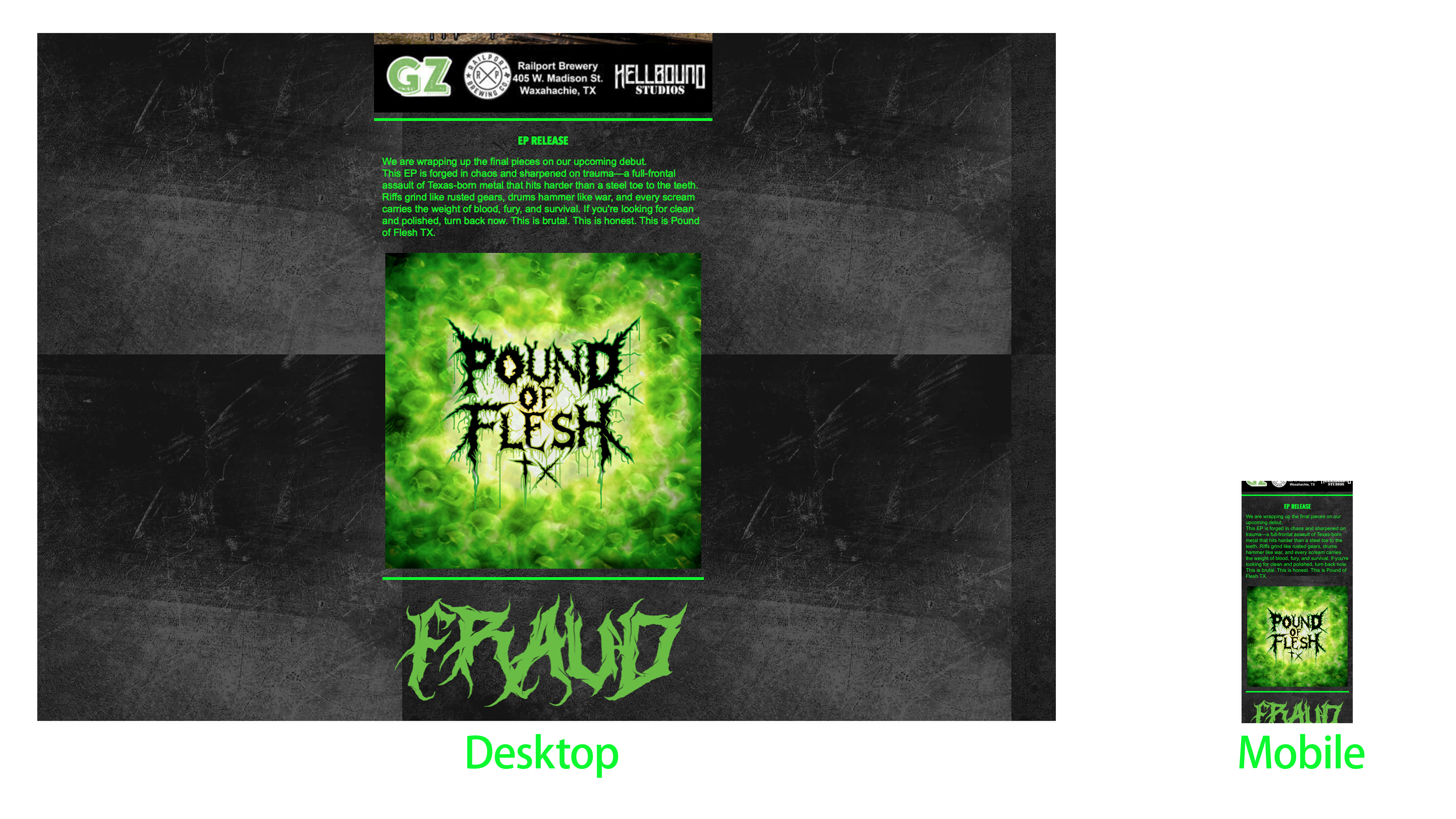 Aggressive copy paired with the EP artwork to announce the debut release, setting the tone with raw, uncompromising energy.